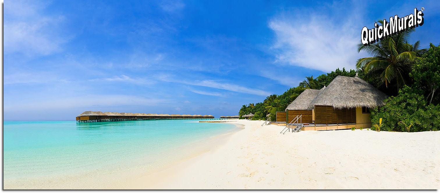 Tiki Resort Panoramic Wall Mural